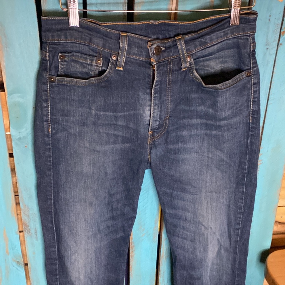Levi’s 514 straight jeans size 31x30 stretchy fabric red tab lightly faded - Picture 2 of 8